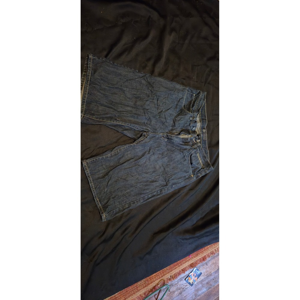 G-Unit Denim Co Mens 34 Dark Wash Embroidered Baggy Jean Shorts Vintage Y2K